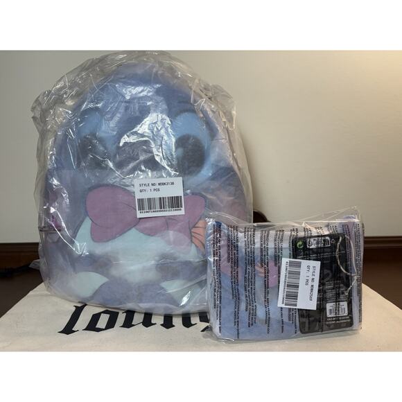 SDCC Loungefly Disney Stitch & Scrump Buddy Mini Backpack AND Wallet-LE 2100-NEW - Picture 2 of 9